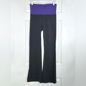 Hard Tail Purple and Black Boot Cut Pants